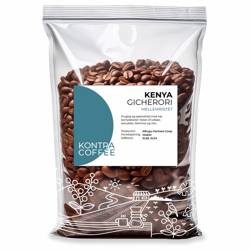 Kenya mellemristet 1 kg